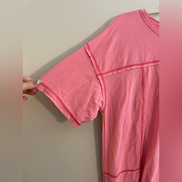 HEYSON Pink Stitched T Shirt - Picture 2 of 4